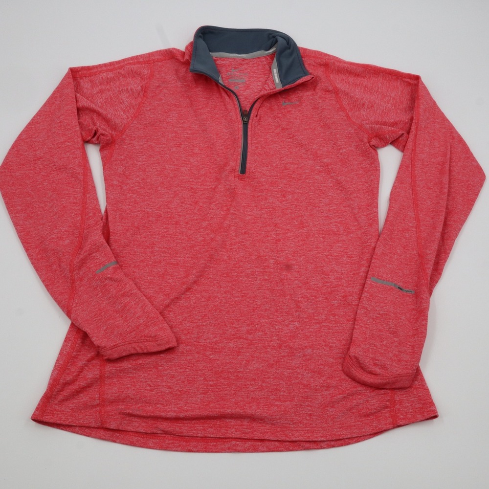 Nike Element Half Zip Running Top Womens Small Pink Heather Dri-FIT‎ 481320-605